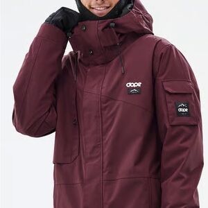 DOPE Men's Ski & Snowboard Jacket in Burgundy